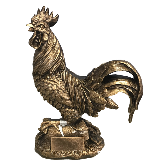 Fighting Cock Rooster Award | Bronze Fighting Rooster Trophy