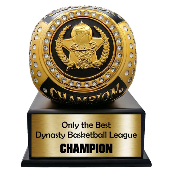 Golden Throne Basketball Trophy, Gold Fantasy Basketball Award