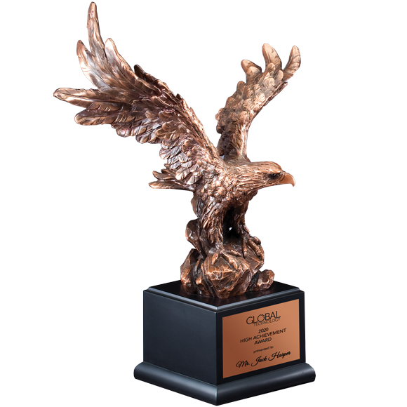 Pearched Glory Eagle Trophy | Bronze Military Eagle Trophy | Paradise ...